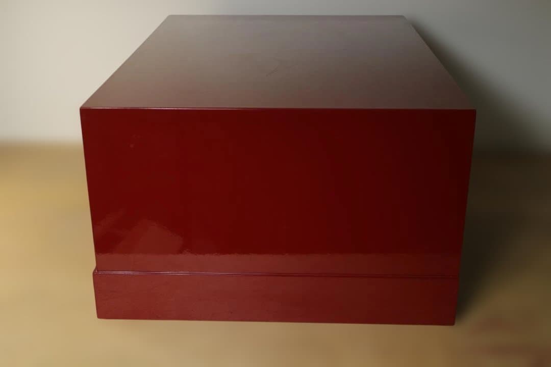 漆 島安 木製 レターケース 3段 引出し 書類ケース 卓上収納 工芸品