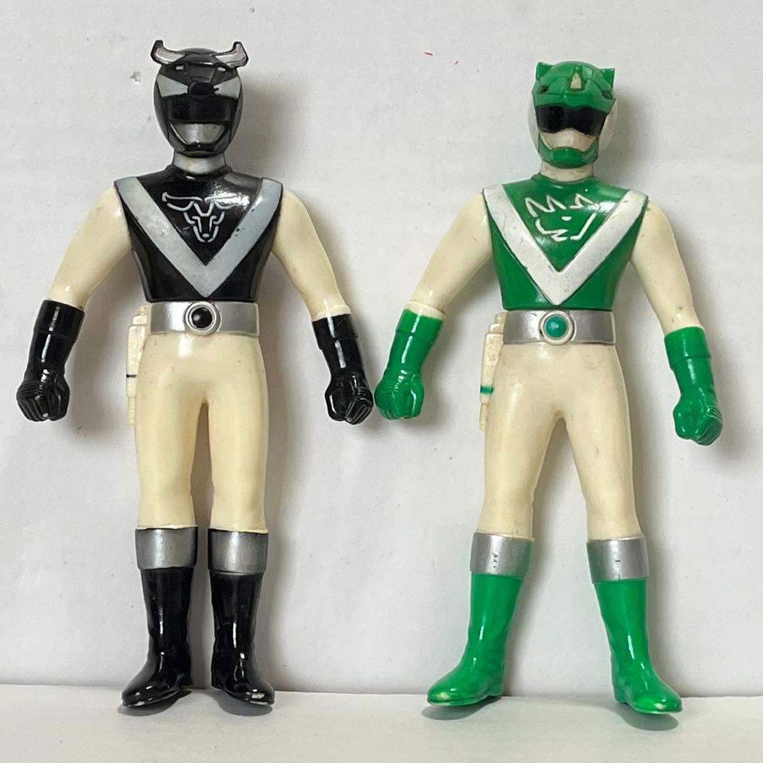 ☆ライブマン ソフビ ブラックバイソン グリーンサイ☆