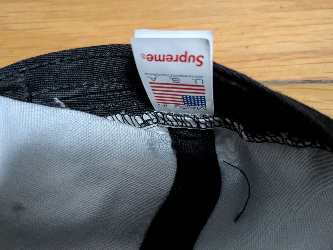 Supreme ブラック キャップ Sロゴ