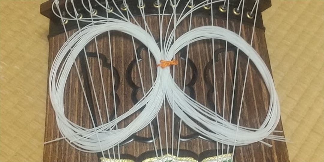 お琴 13弦 綾杉彫り くり甲 ケース付き