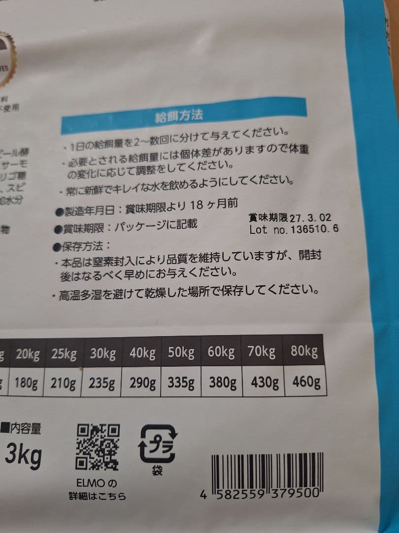 ELMO リッチインチキン 成犬用 800g & 3kg　新品