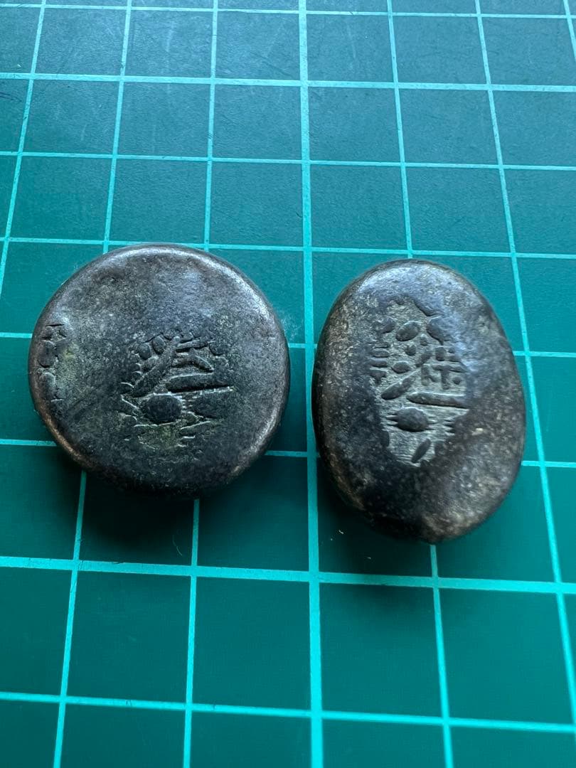 日本古金銀　文政天保片面大黒様大型　2個