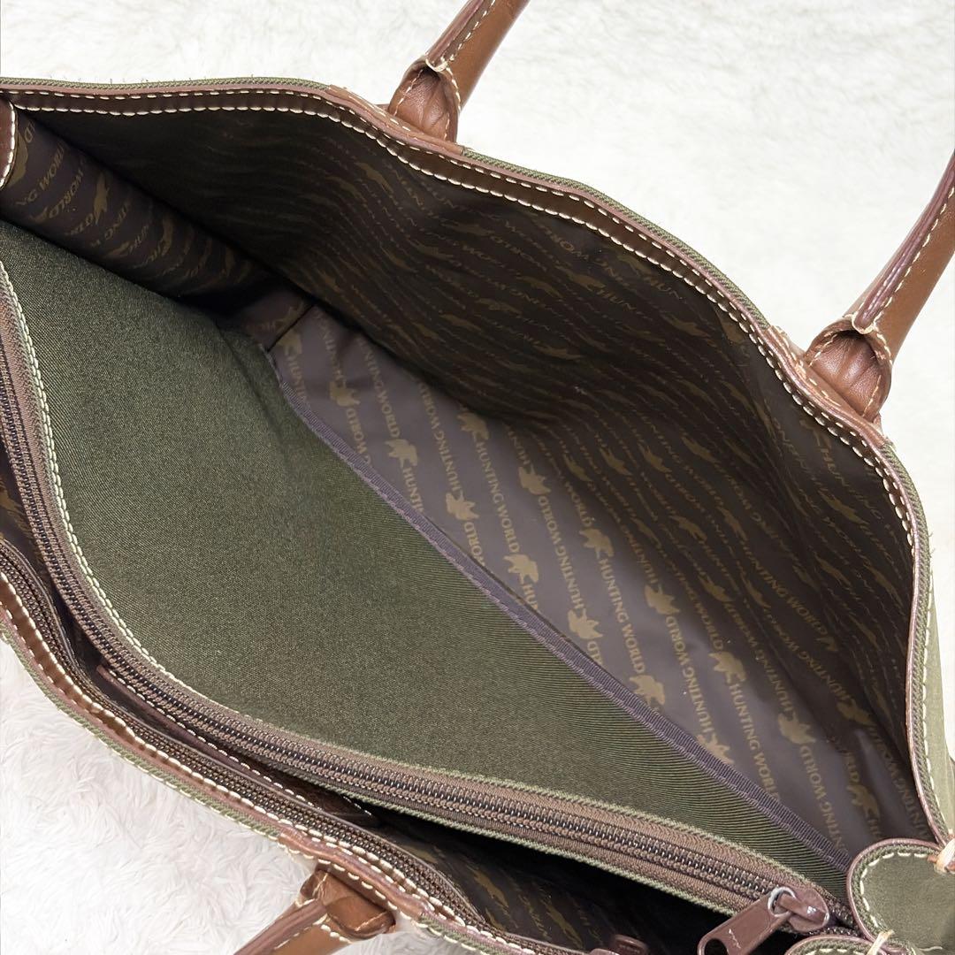 ハンティングワールド ビジネスバッグ トートバッグ　大容量 3層 A4 PC