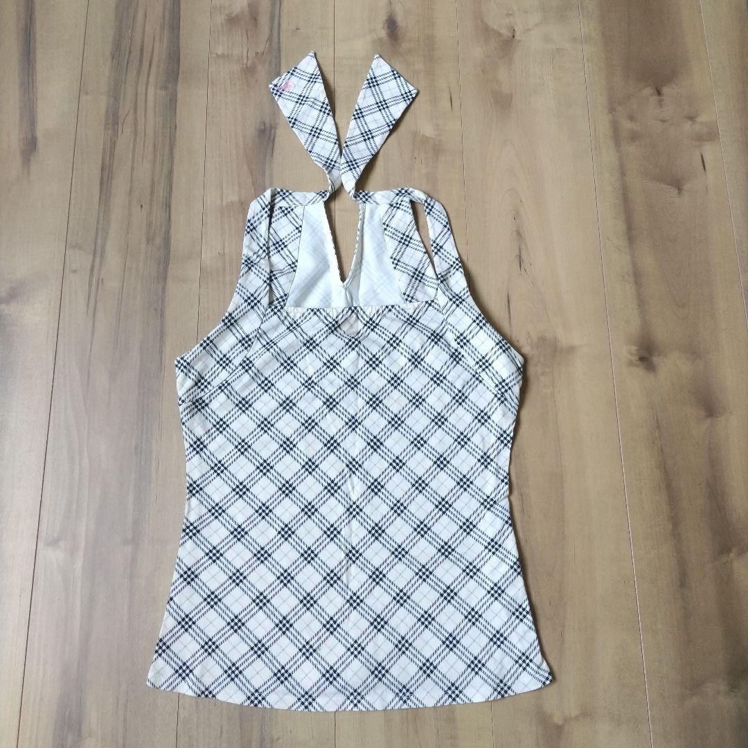 Burberry Blue Label　チェック柄 ホルターネックタンクトップ