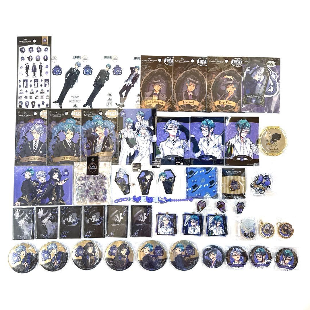 ツイステ アズール ジェイド フロイド缶バッジ くじ　特典 ポスカ アクキー