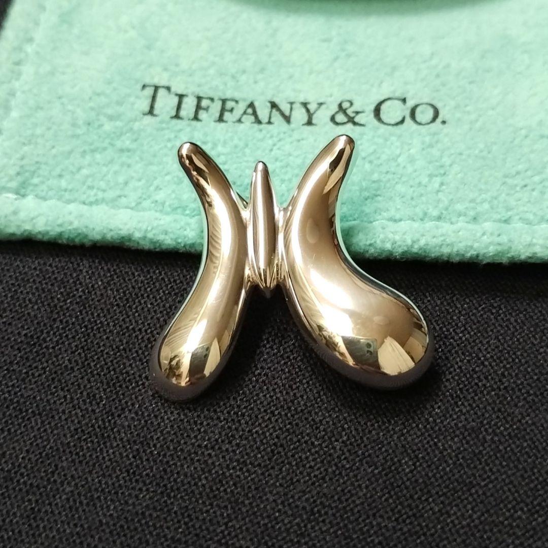 美品 TIFFANY ティファニー バタフライ ピンブローチ シルバー