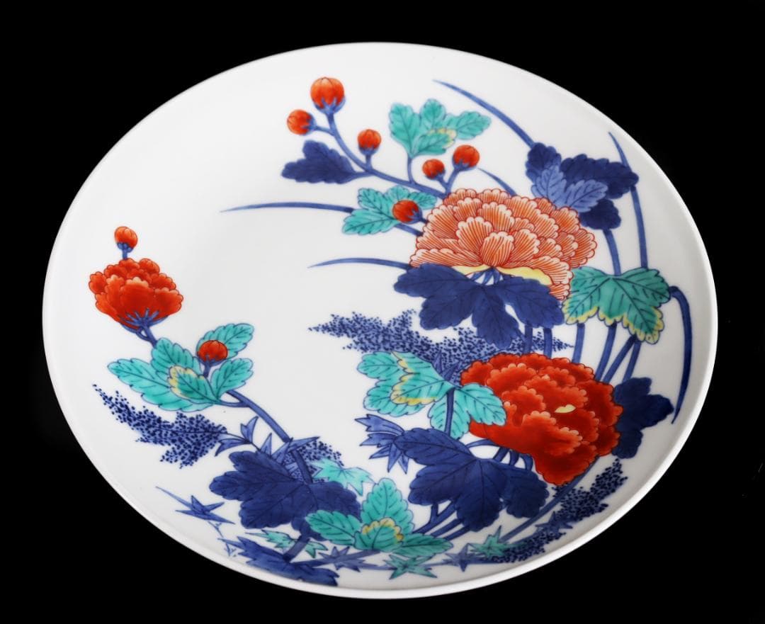 色鍋島 今泉今右衛門 絵皿 28ｃｍ 飾皿