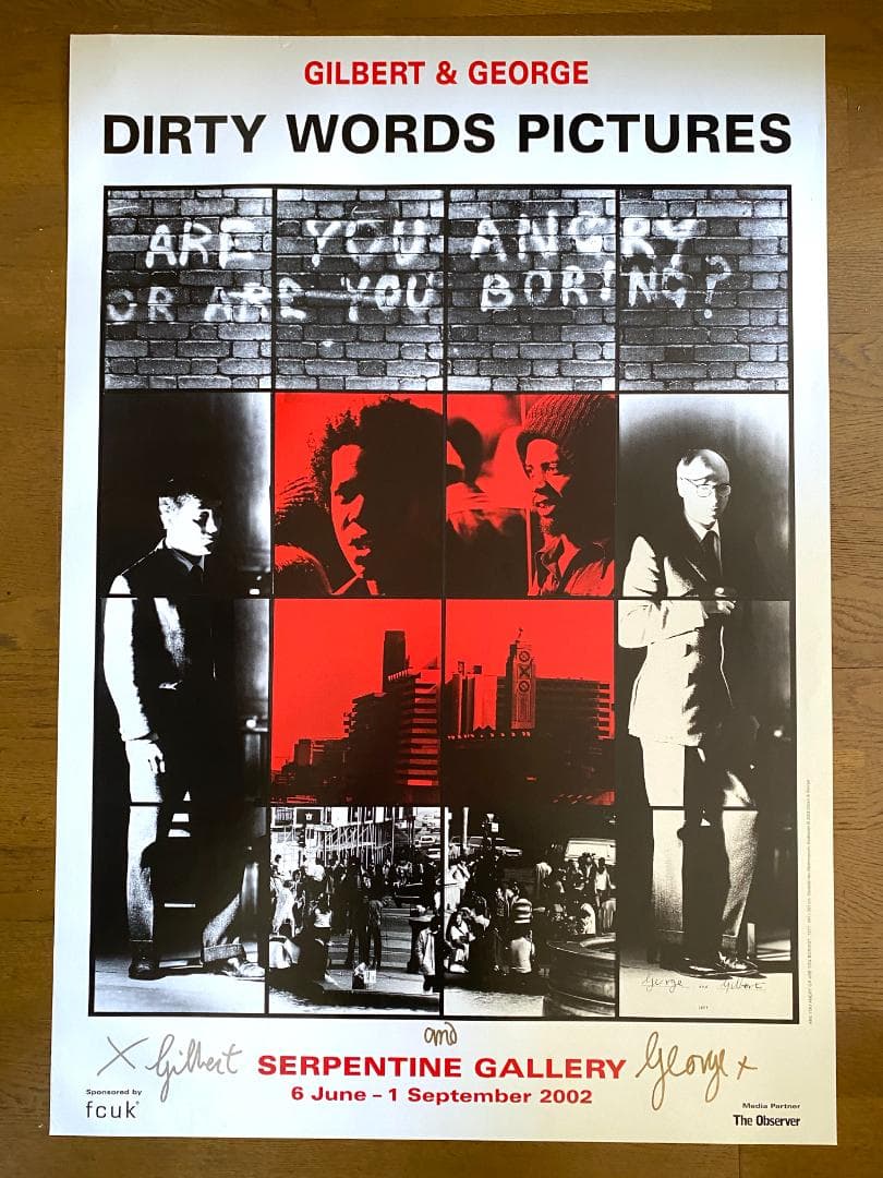 Gilbert & e ポスター 直筆サイン入り 美品