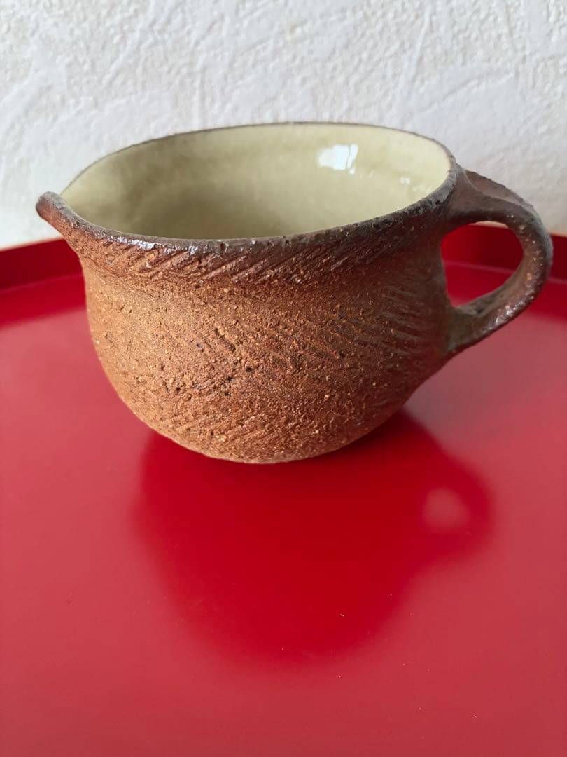 大嶺實清　片口　陶器製注ぎ口付きカップ　ミルクピッチャー　やちむん