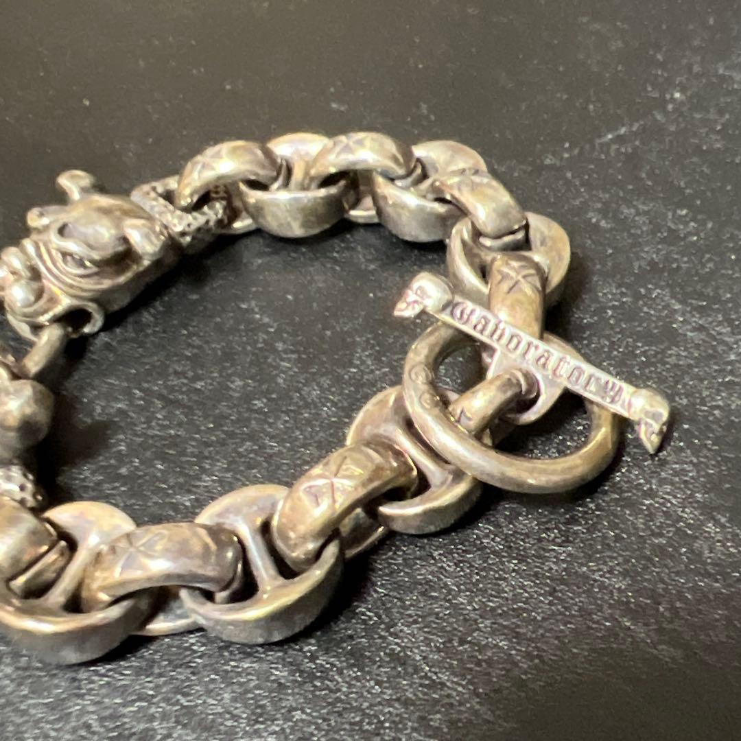 2★ピットブル/ブルドッグ　シルバーブレスレット　ツインヘッド