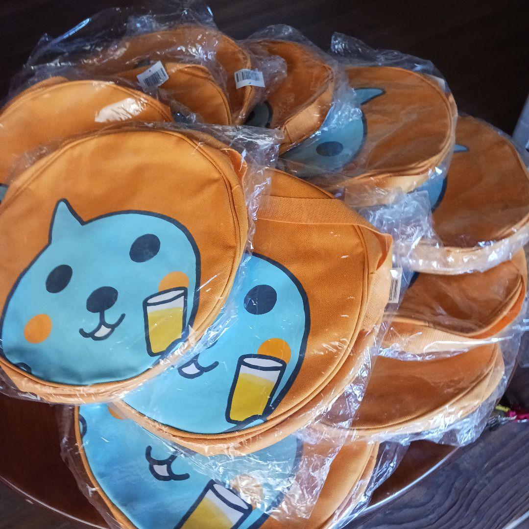 コカコーラ クーオレンジ手提げバッグ 10個 子供 ファスナー 円形 ノベルティ