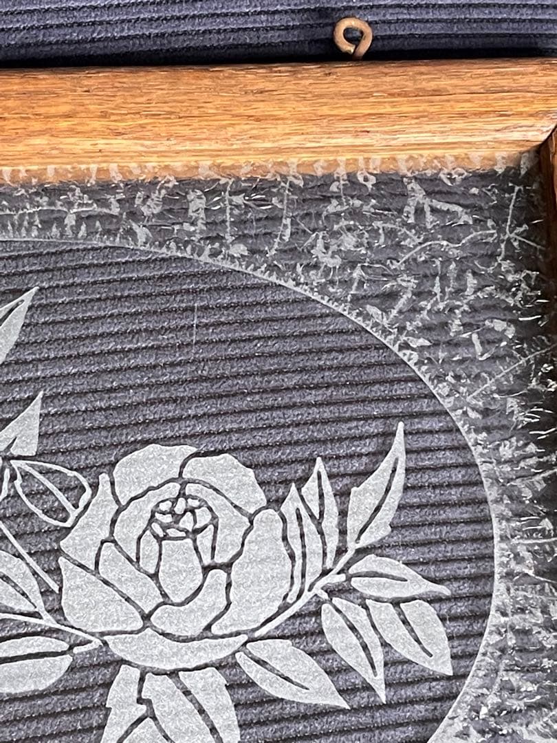 希少　硝子工芸品「 結霜ガラス 壁掛け」