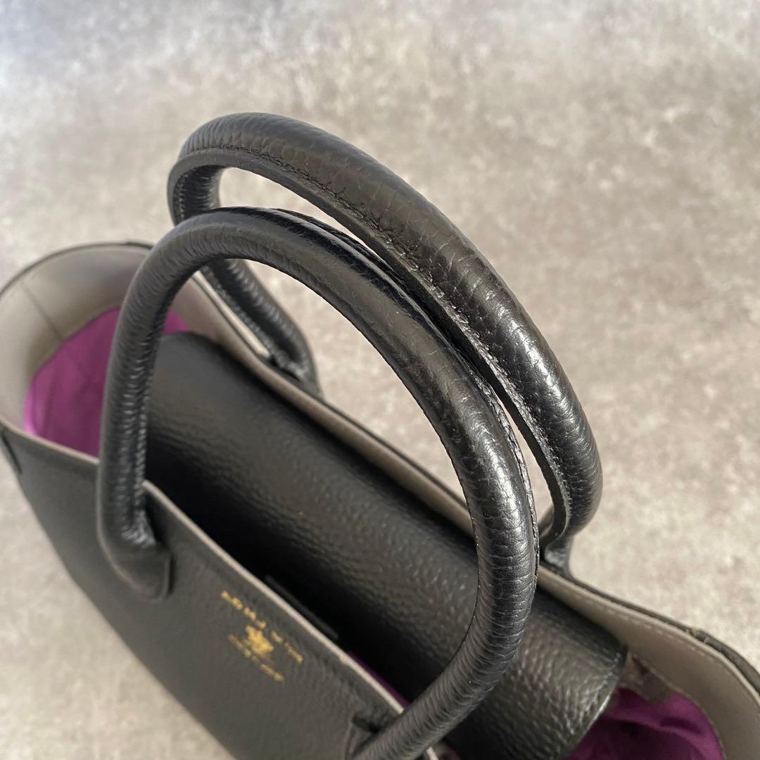 【極美品】ADMJ レザー トートバッグ 黒 ハンドバッグ ブラック