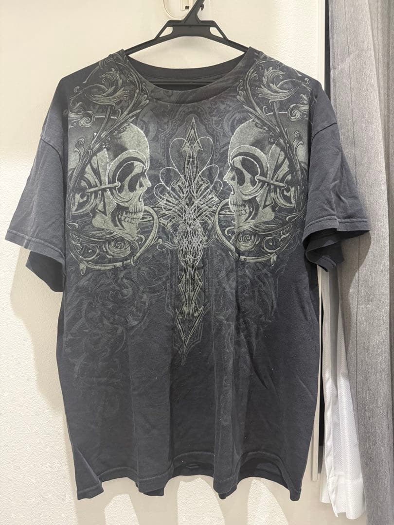 mma elite Tシャツ　affliction スカル　グランジ　y2k
