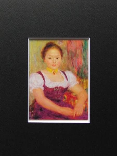 中山忠彦、花の首飾り、」超希少画集画、新品額装付