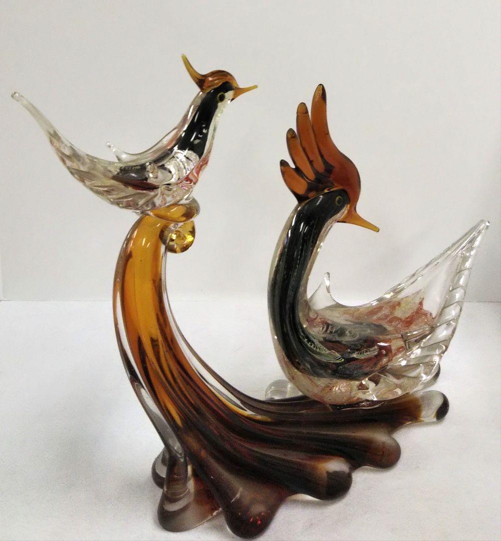 レトロ 吹きガラス/ガラス細工/工芸品/ハンドメイド/置物