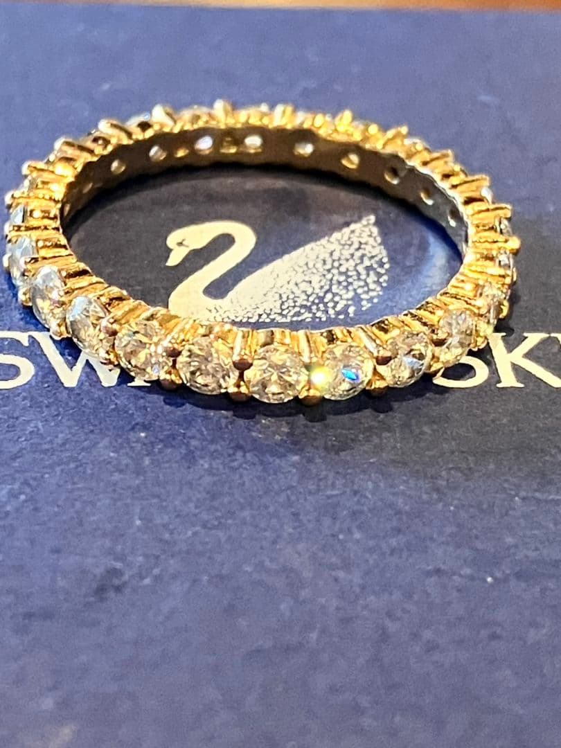 ★SWAROVSKI　スワロフスキーリング【14号】ラインストーン　クリアスワロ