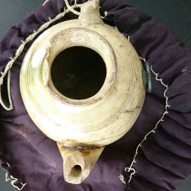 値下しました‼織部花入れ