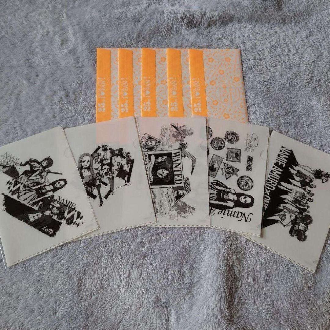 安室奈美恵 オリジナルナナコカード ONE PIECE コラボクリアファイル