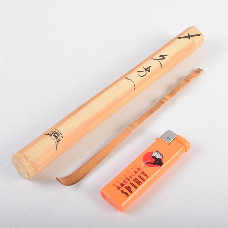 茶道具　宮下竹憲作　茶杓　久方の　前大徳　法谷文雅書付 　共筒共箱　V　9022