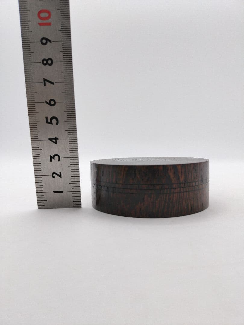 c750【新品・未使用品】 香合 鉄刀木 福田芳朗 山中 木箱 茶道具