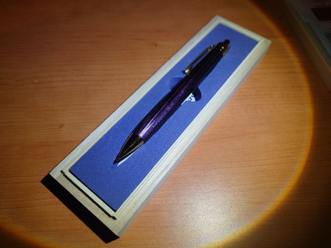 木軸ペン工房金杢犀　杉　変わり漆　浮造り　シャープペンシル　0.5