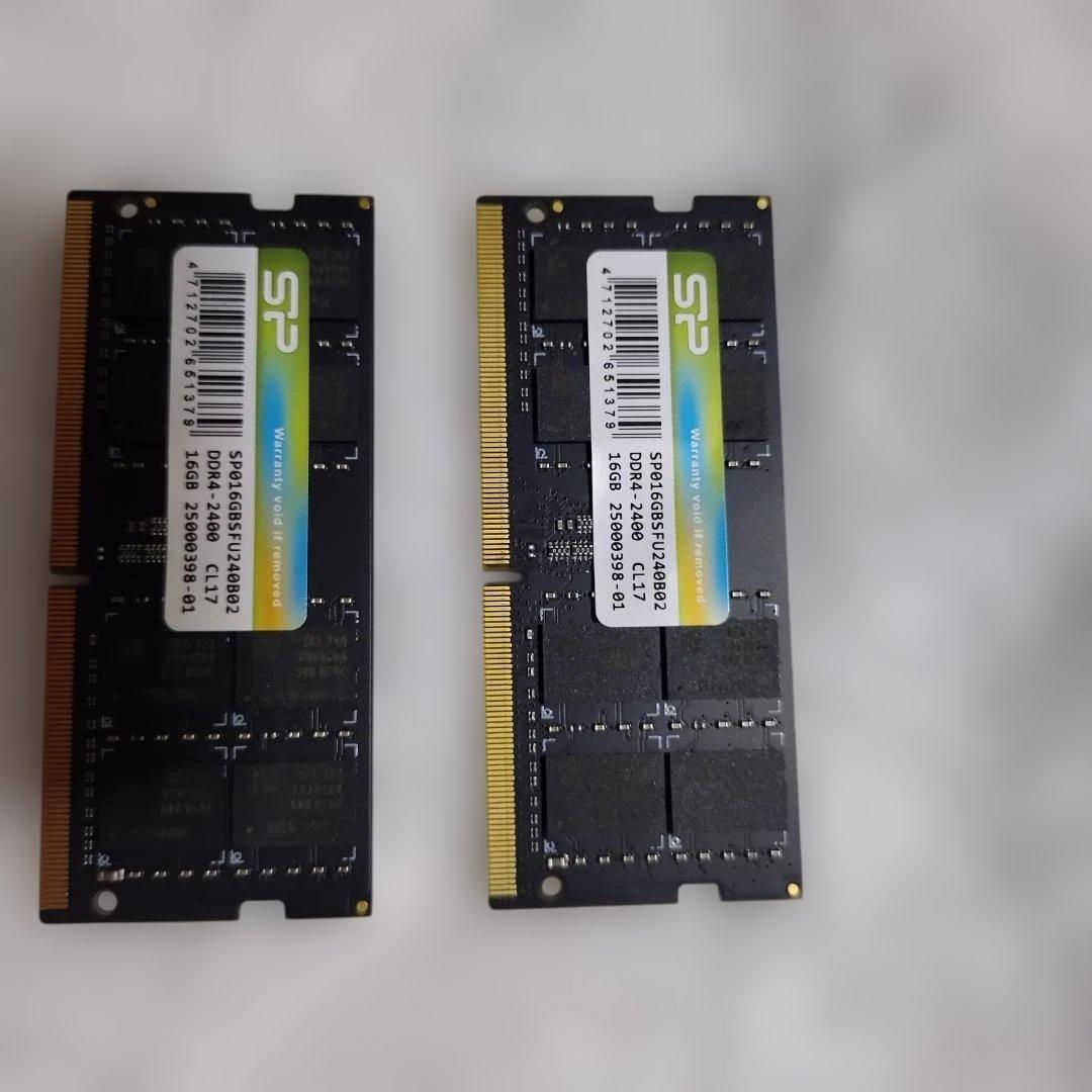 ノートPC用メモリ DDR4 2400 16GB×2枚