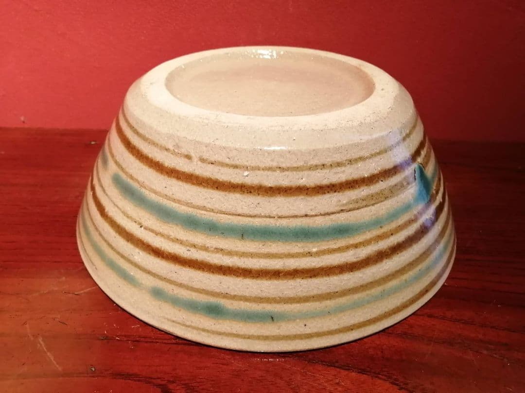 浜田庄司門窯・作　鉄絵渦文蓋物　共箱付き