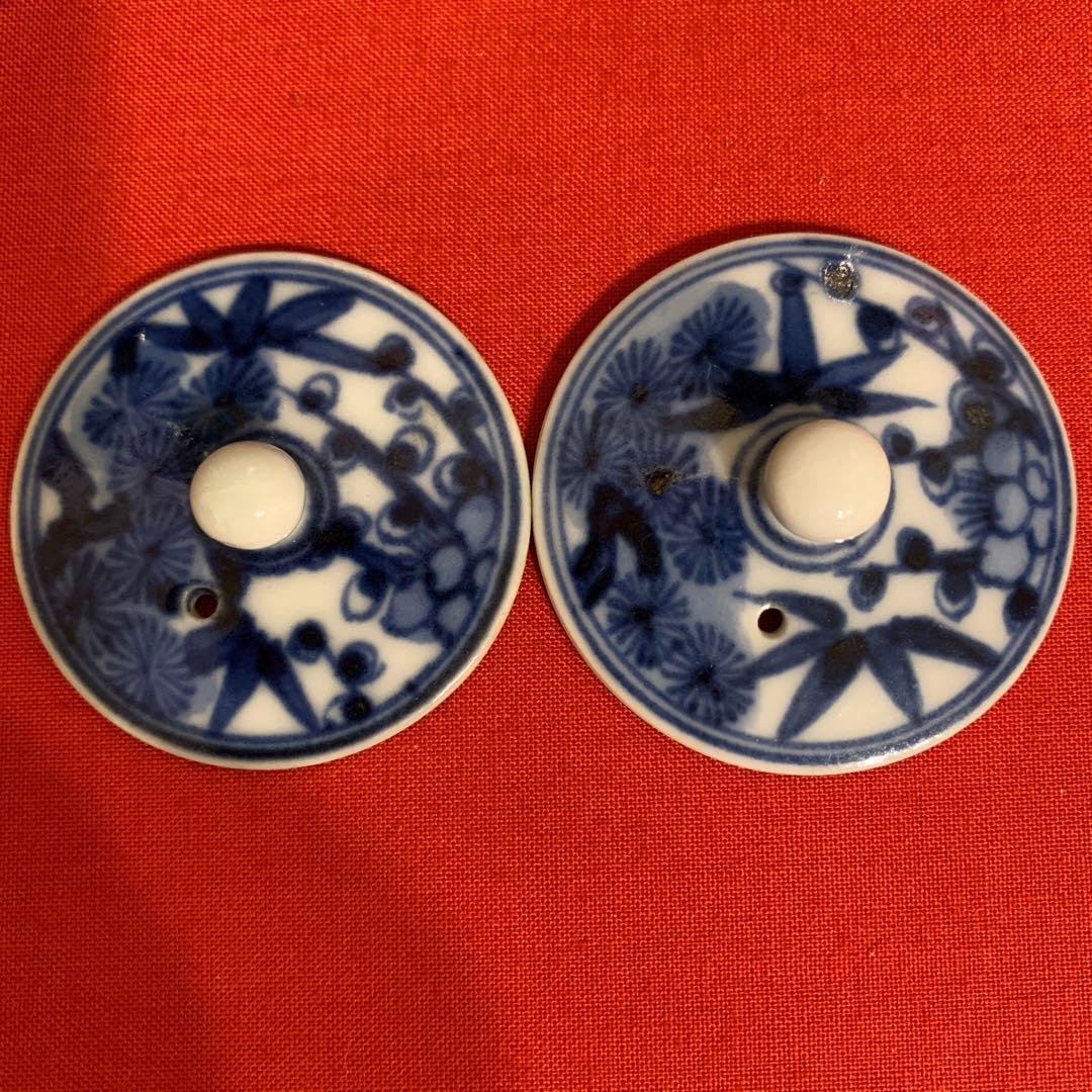 アンティーク　染附 酒注一对 古藤手 珍品 60