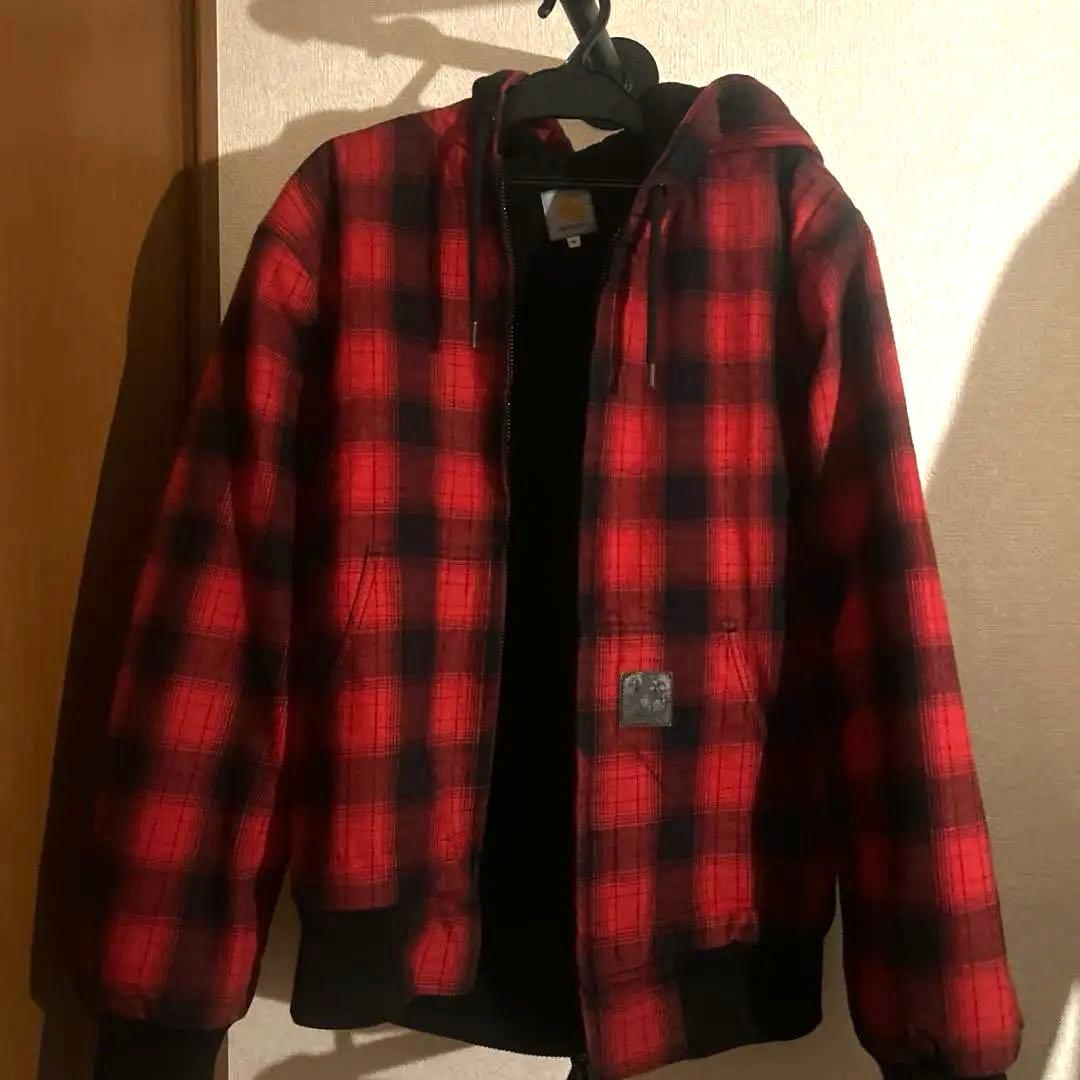 激レアCarhartt アクティブジャケット チェック柄 Mサイズ 短丈 古着