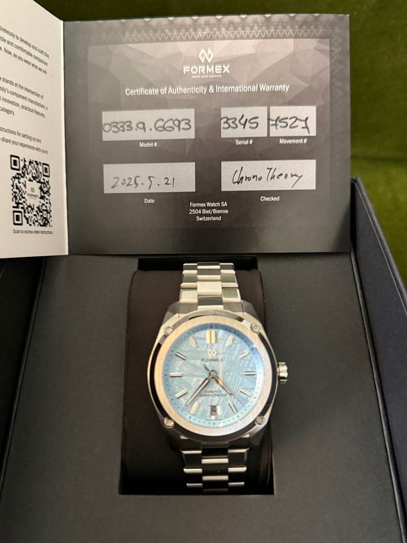 FORMEX アイスブルーメテオライト文字盤