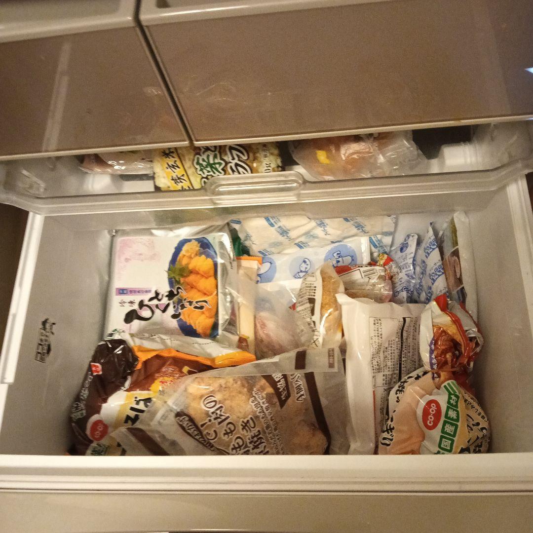 シルバー 4ドア冷蔵庫 野菜室付き