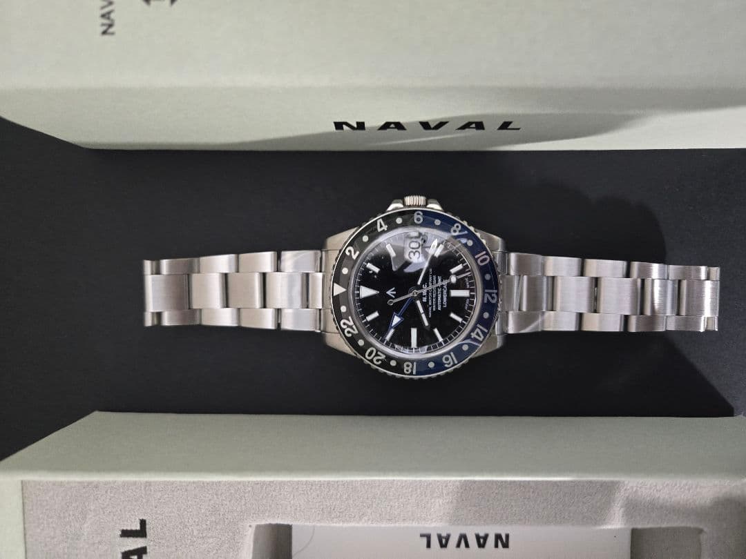 n*a様 ナバルウォッチローワーケース自動巻きGMT5気圧防水アクリル風防新品未