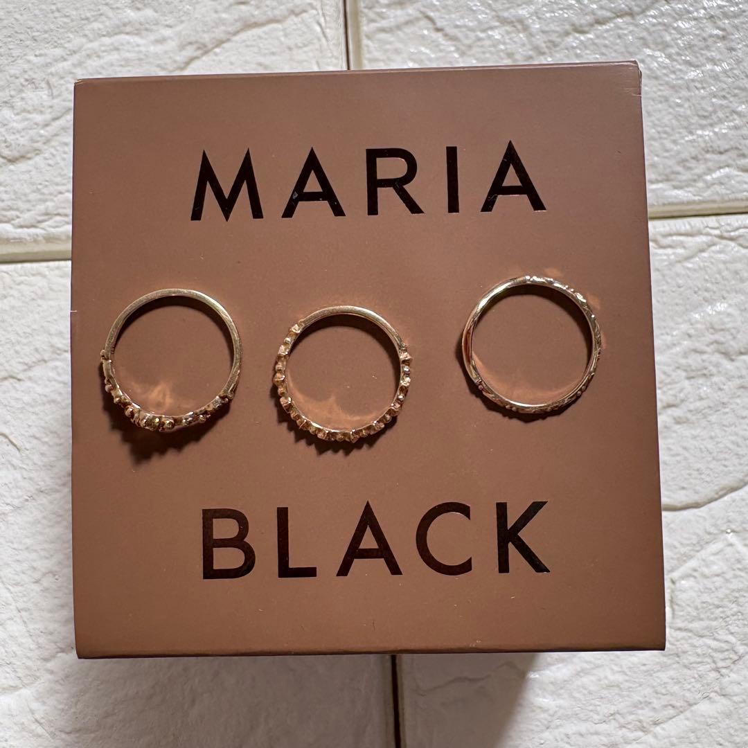 極美品✨【MARIA BLACK】リング 3点 ゴールド
