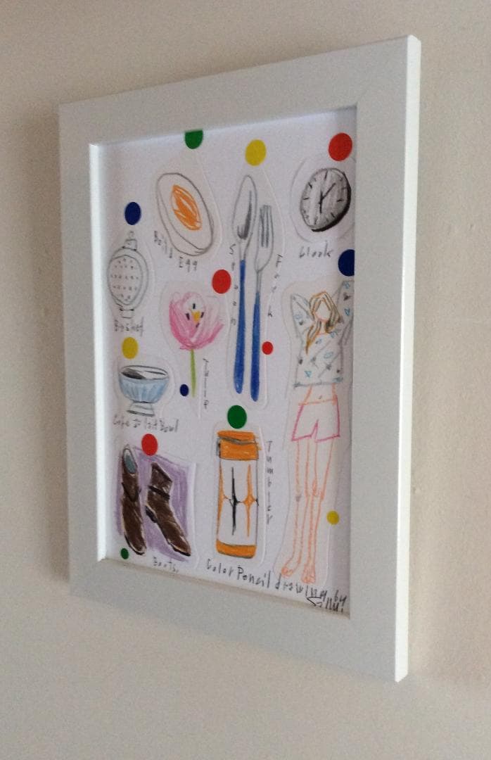 PIN-UP ゆでタマゴ＆チューリップ 原画フレーム付き