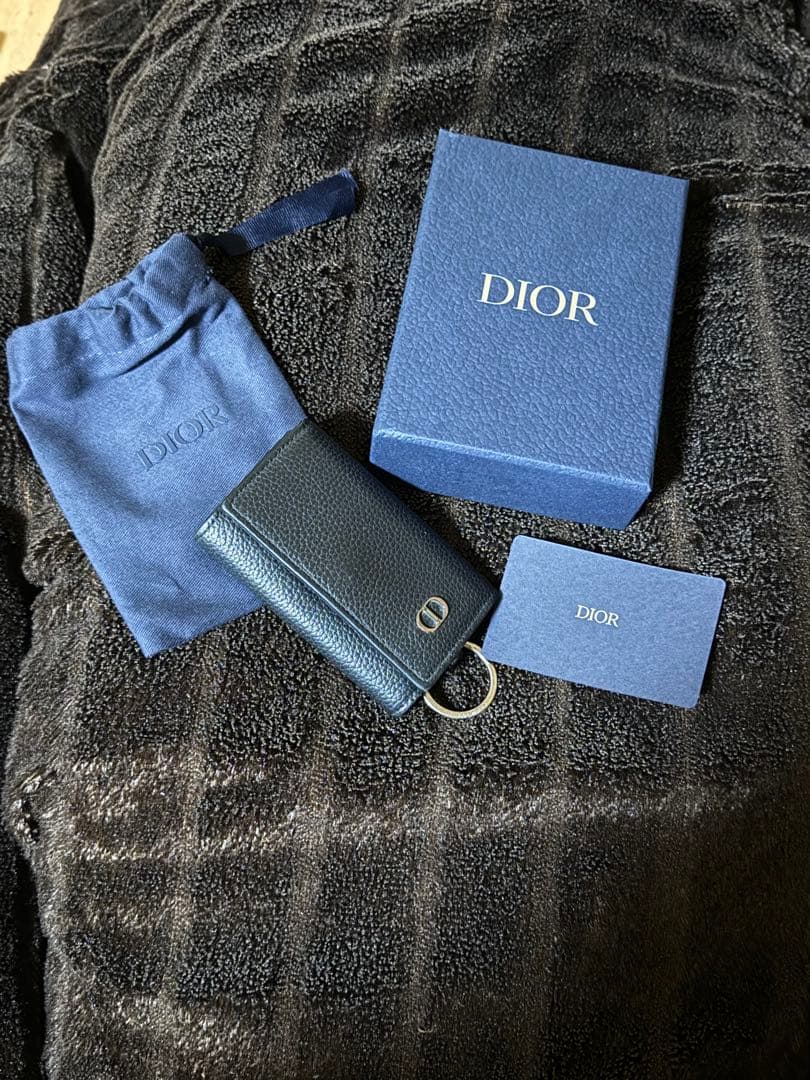 Dior レザーキーケース ブラック ディオール
