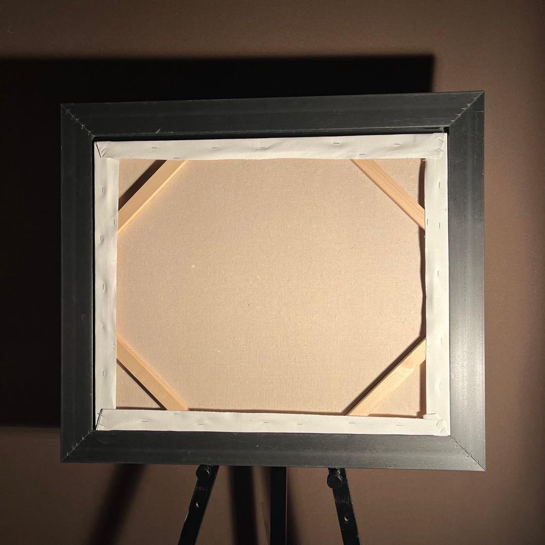 ★秀作★ 手書き油絵 ゴッホ 星月夜 額付 肉筆絵画 油彩画