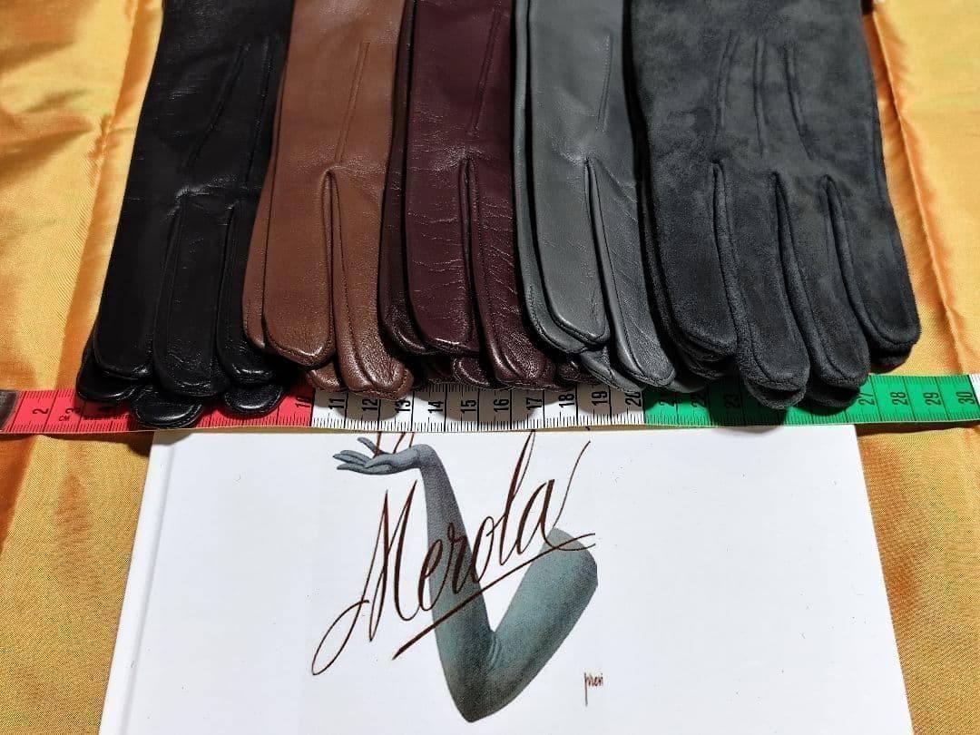 今季 メローラ ナッパ黒 ライニングなし グローブ 革手袋 MEROLA