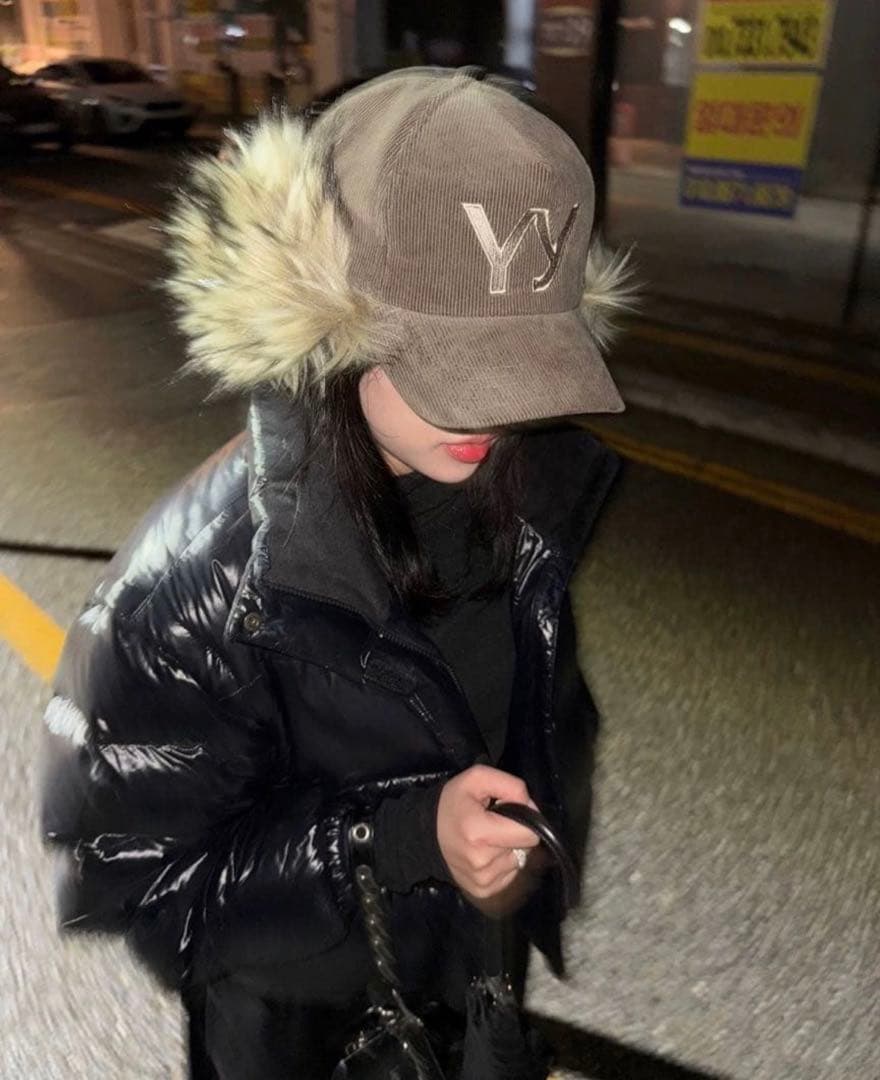 open Yy ファーキャップ ブラウン