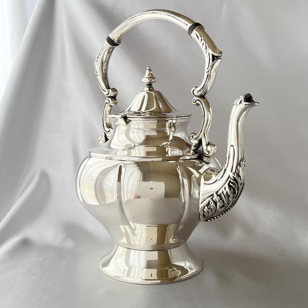 メロンフォルムのティーポット / ケトル【シルバープレート】