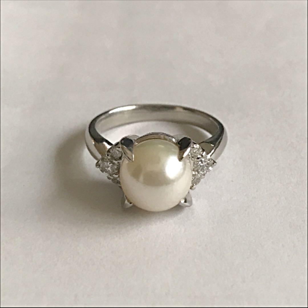 pt900パールダイヤリング