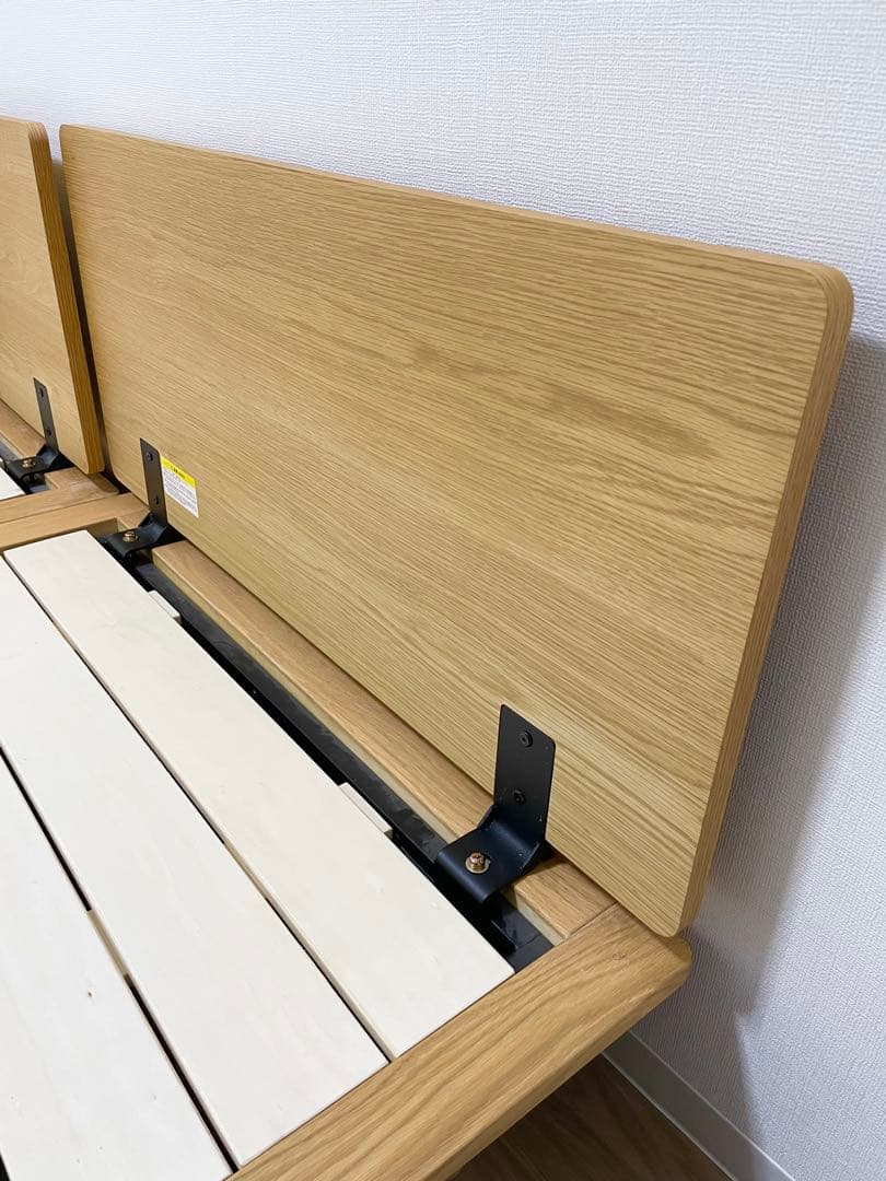 無印良品　木製ベッド　ヘッドボード付き