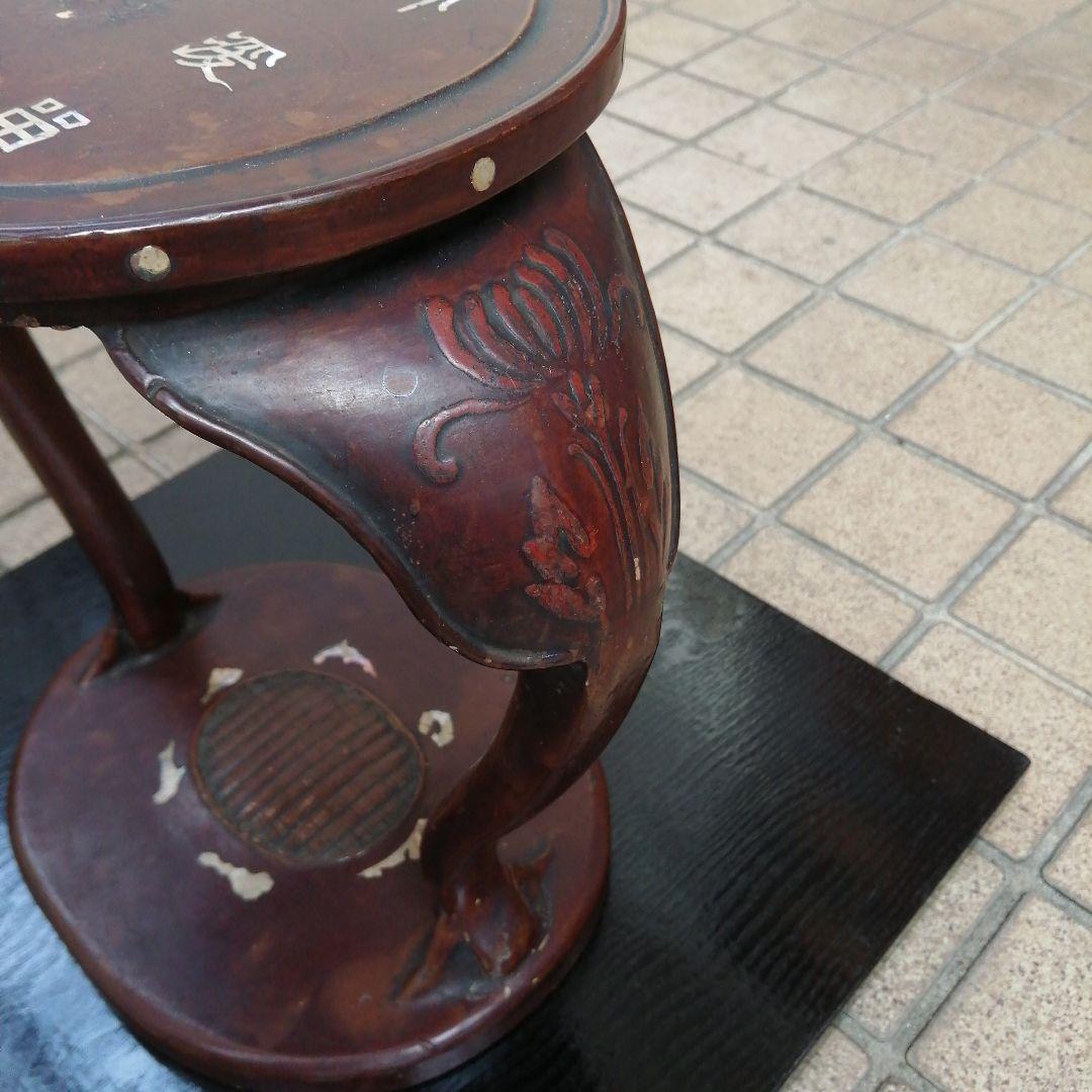 朝鮮螺鈿花台　32.3cm　後期李朝