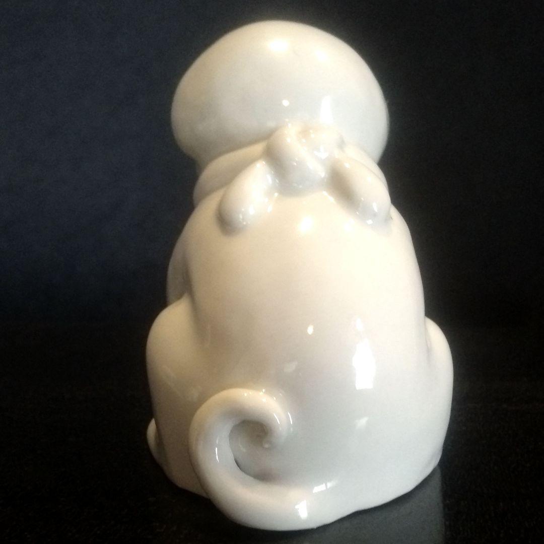 海を渡り、英国で百年以上座り続けた仔犬A正面！明治～大正期 平戸焼古伊万里九谷猫