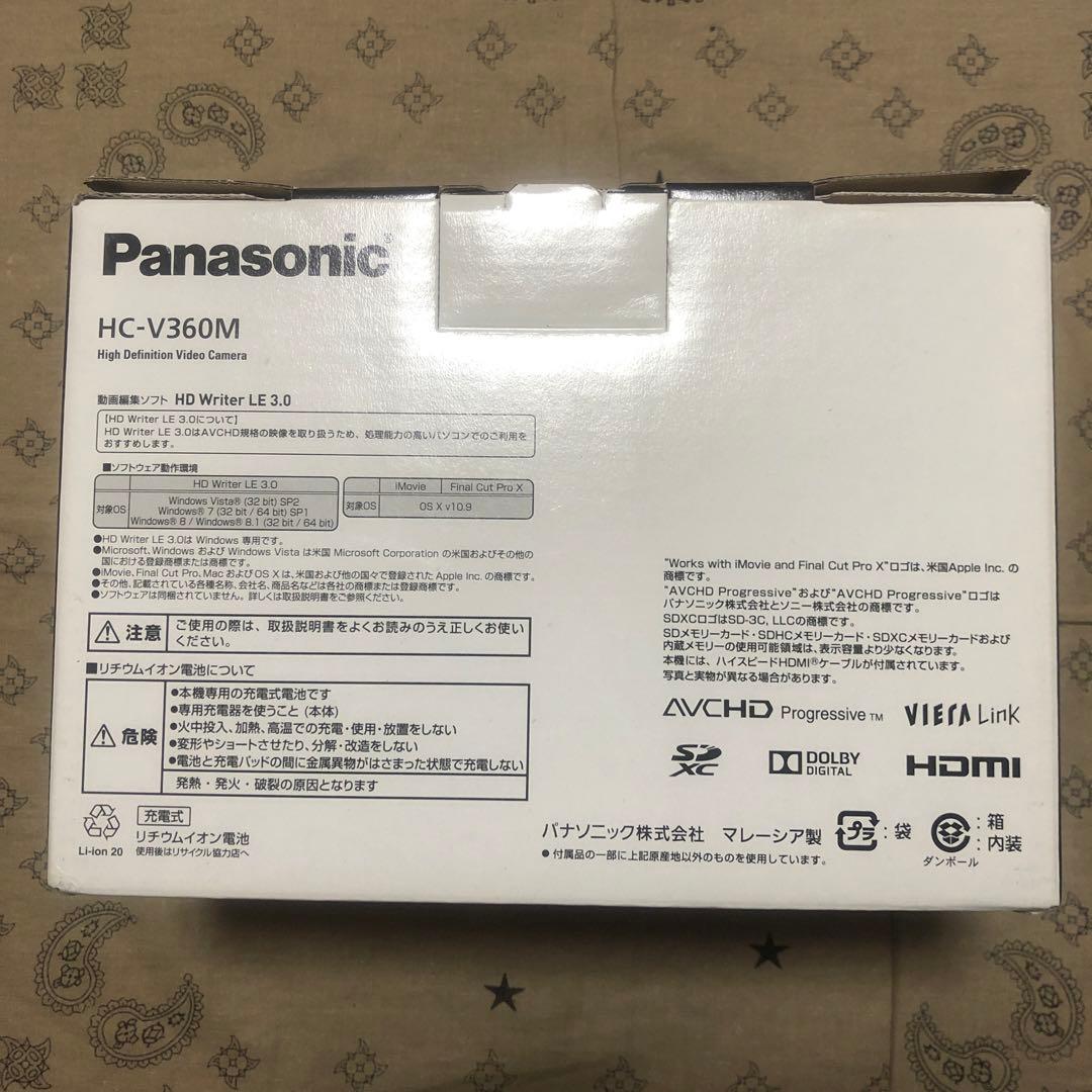 ほぼ新品 Panasonic HC-V360M ビデオカメラ 完品