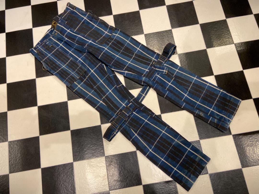 ◇ヴィヴィアンウエストウッド アングロマニア チェック ボンテージパンツ ブルー