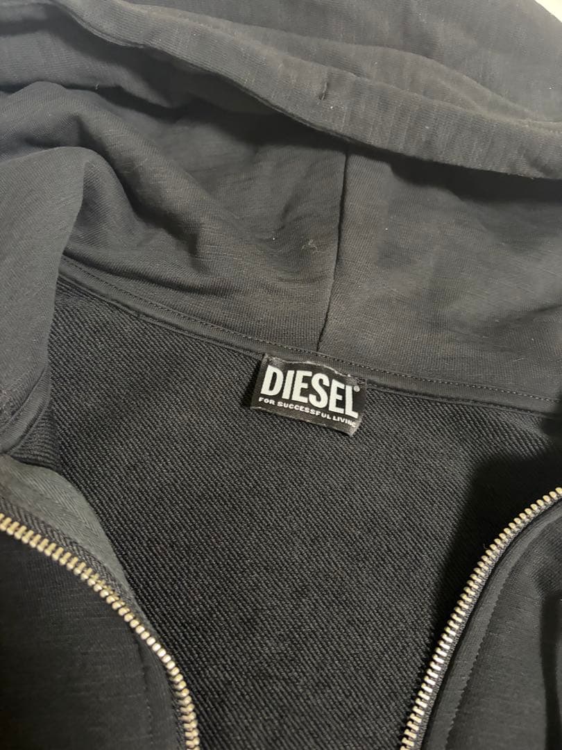 DIESEL ディーゼル パーカー セットアップ 黒 フード付 メンズ