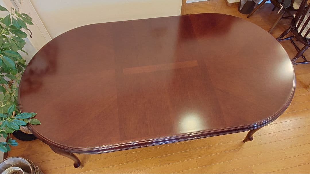 マルニ木工 ベルサイユＧ ダイニングテーブル 楕円形 ブラウン