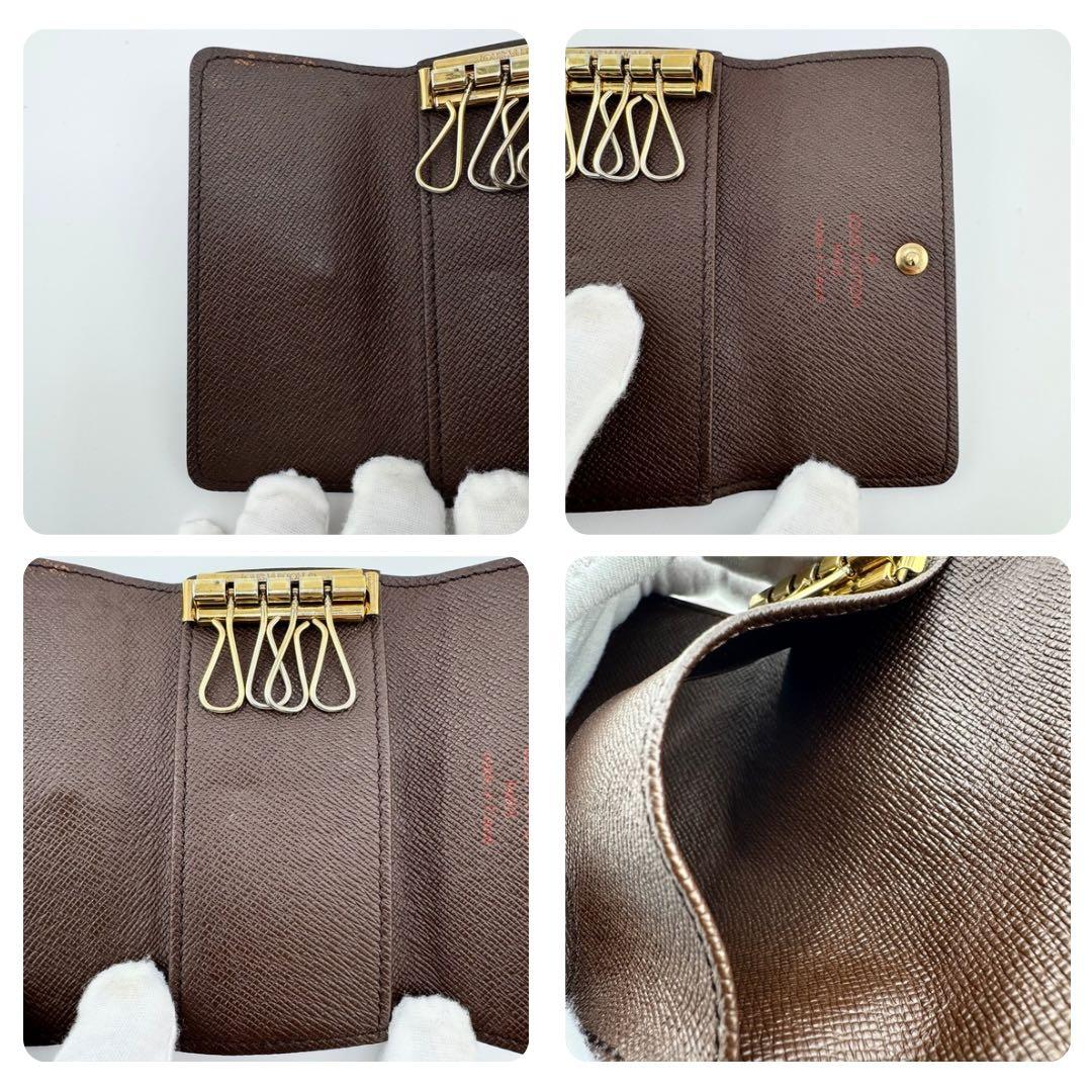 【極美品】ルイヴィトン ミュルティクレ4 キーケース 4連 ダミエ・エベヌ