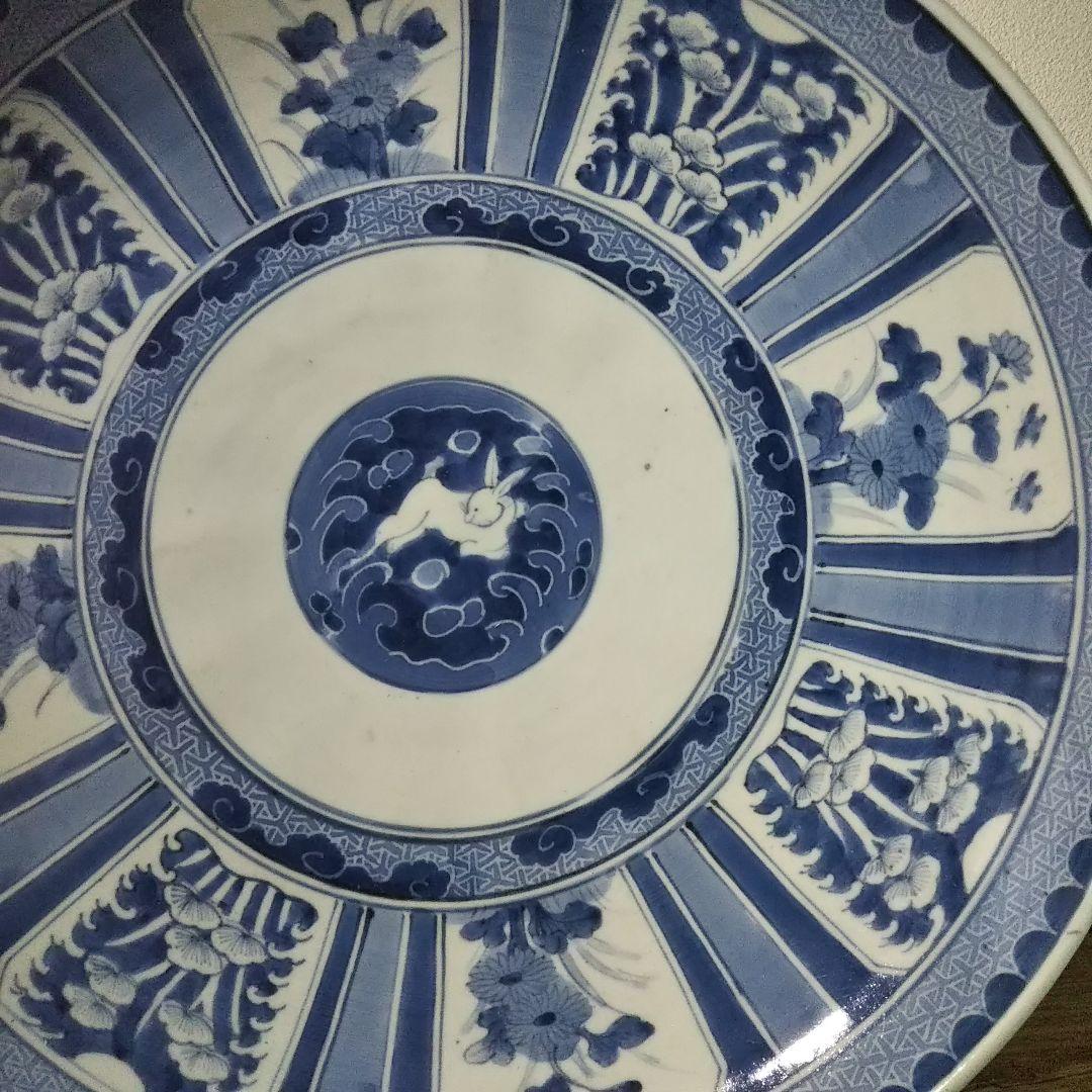 古伊万里  波兎 文様  大皿 ２百年以上前